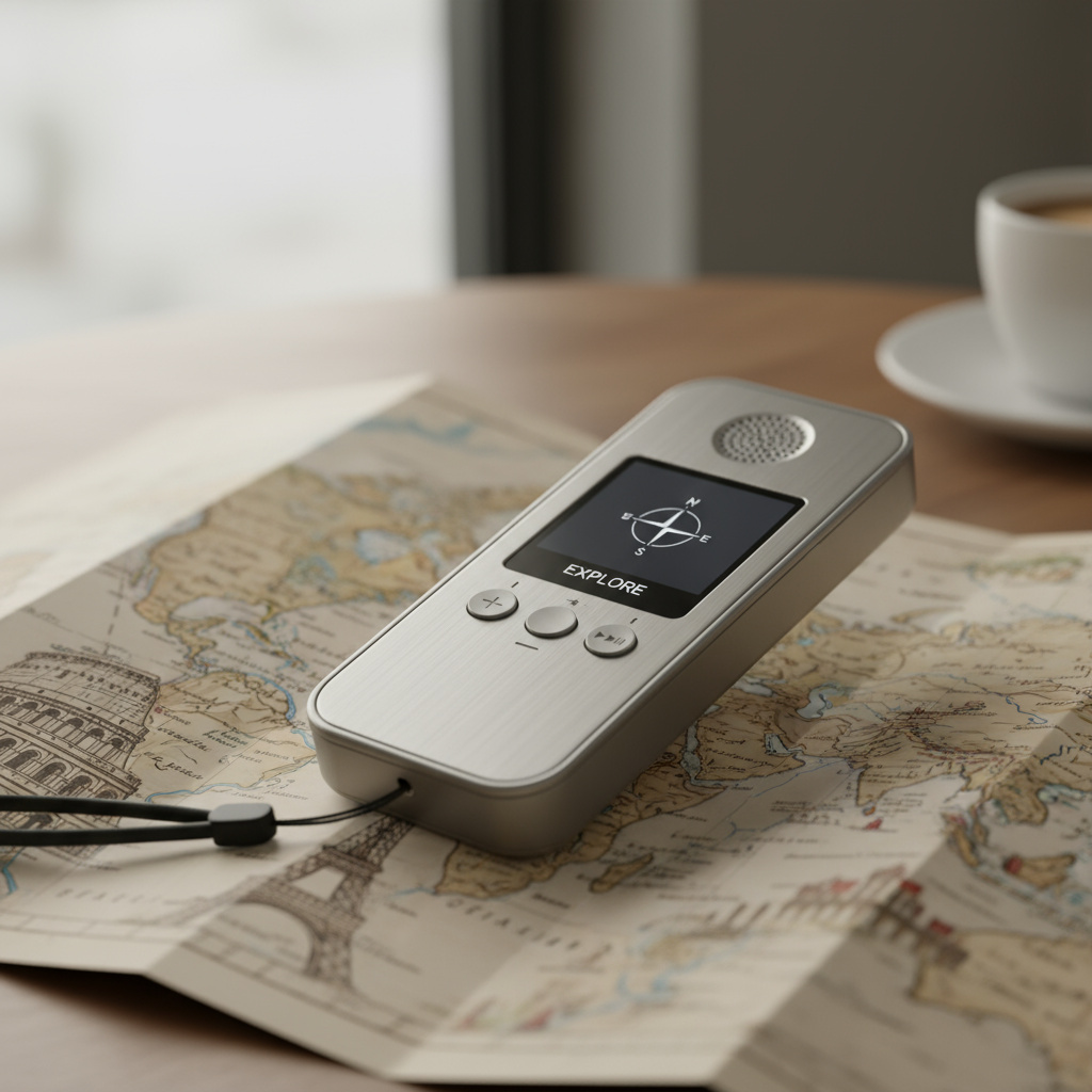 Audioapparaat op een kaart